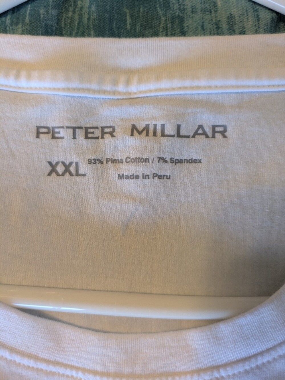 Peter Millar White Short Sleeve Crew Tee- XXL (NWOT) - Picture 3 of 5